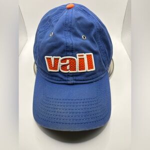 Vail Colorado Strapback Hat The Game Blue Orange Ski Resort Cap